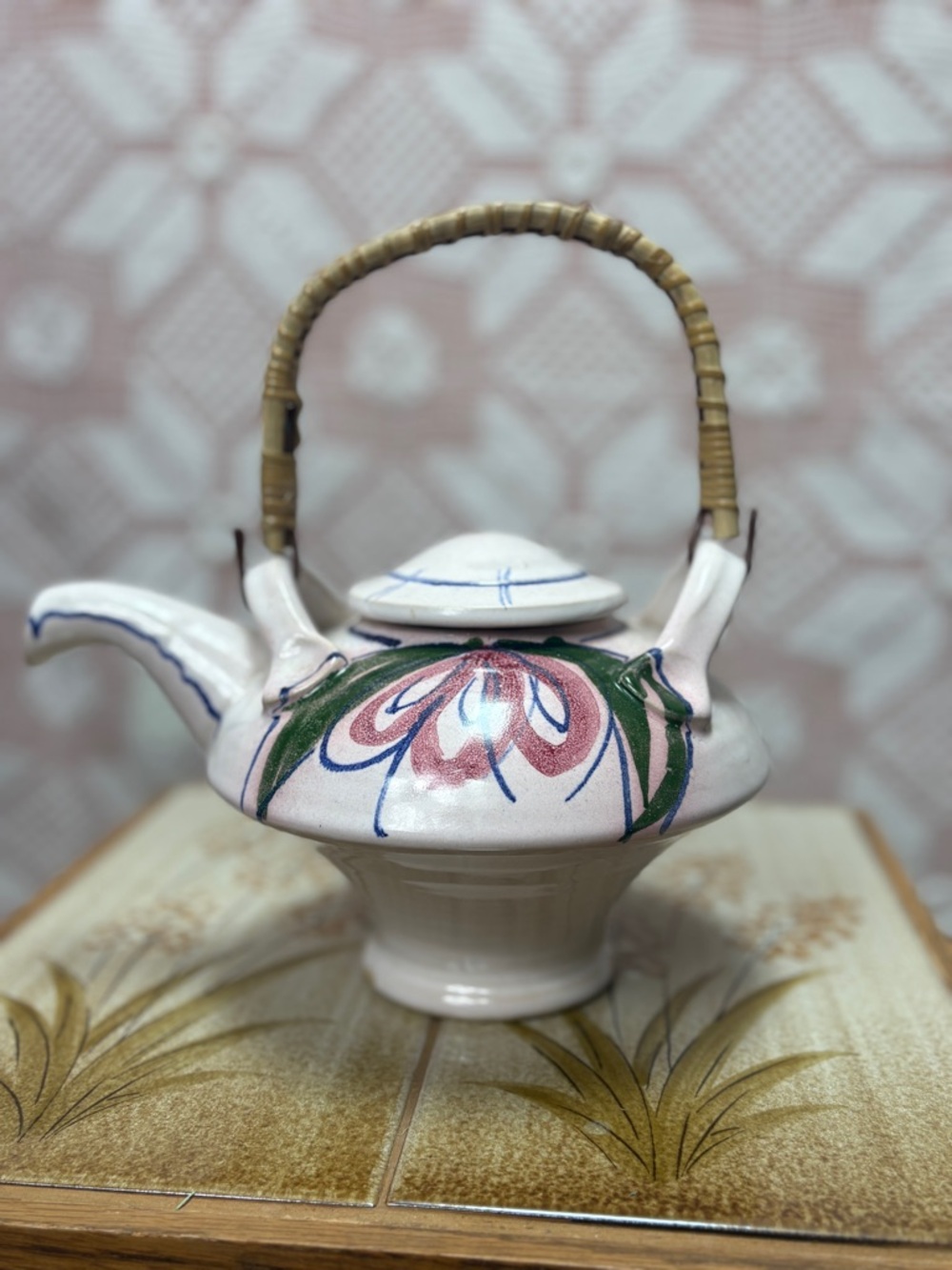 Goldie Sherman Studio Pottery Teapot Majolica Style Canada - Picture 6 of 14